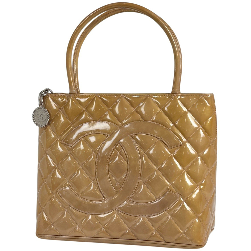 Chanel CHANEL Reissue Tote Handbag Coco Mark Bag Patent Leather Brown Purple ...